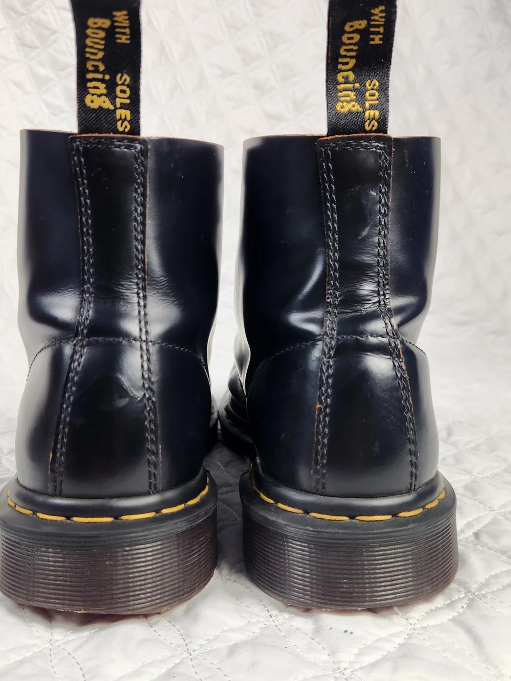 Dr. Martens 101 Arc 6-Eye Lace-Up Black Leather Boots Men's Size 11